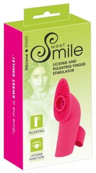 Sweet Smile Licking and Pulsating Finger Stimulator