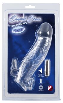 Crystal Penis sleeve w/ extension and vibration