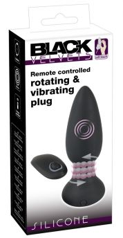 Black Velvets Remote controlled rotating & vibrating plug