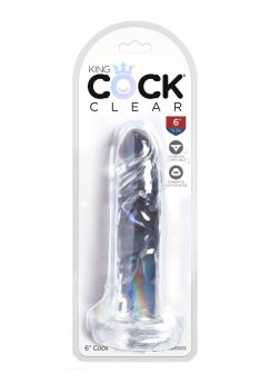 PIPEDREAM KING COCK CRYSTAL DILDO 6 INCH