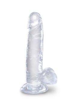 PIPEDREAM KING COCK CRYSTAL DILDO WITH BALLS 7 INCH