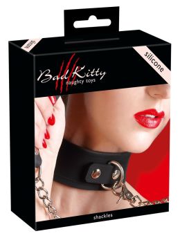 Bad Kitty Silikon-Halsband mit Leine