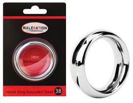 MALESATION METAL COCK RING ROUNDED 38MM