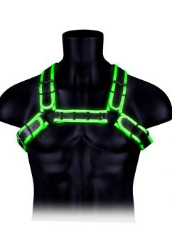 OUCH! GLOW IN THE DARK BUCKLE BULLDOG HARNESS 771