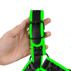 OUCH! GLOW IN THE DARK BUCKLE BULLDOG HARNESS 771