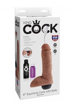 PIPEDREAM KING COCK MIT SPRITZFUNKTION 8 INCH NATUR