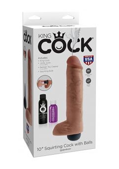 PIPEDREAM KING COCK MIT SPRITZFUNKTION 10 INCH NATUR