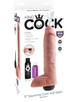 PIPEDREAM KING COCK MIT SPRITZFUNKTION 11 INCH NATUR