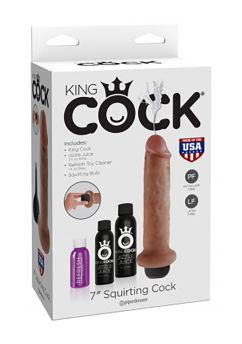 PIPEDREAM KING COCK MIT SPRITZFUNKTION 7 INCH NATUR