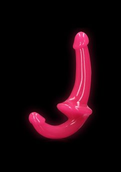 Strapless Strap-On - GitD - 6'' / 13,5 cm - Neon Pink