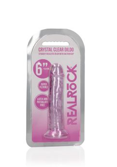 Straight Realistic Dildo Suction Cup - 6'' / 14,5 - Pink