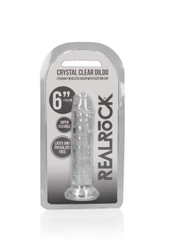 Straight Realistic Dildo Suction Cup - 6'' / 14,5 - Tra