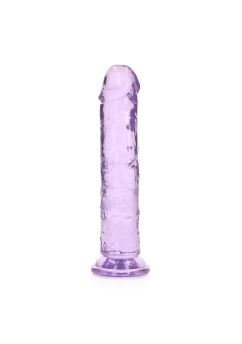 Straight Realistic Dildo Suction Cup - 7'' / 18 - Purple