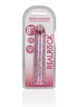Straight Realistic Dildo Suction Cup - 8'' / 20 - Pink