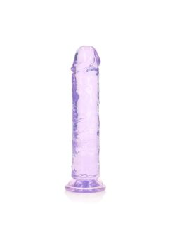 Straight Realistic Dildo Suction Cup - 8'' / 20 - Purple